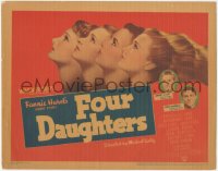 3b0404 FOUR DAUGHTERS TC 1938 all four Lane sisters, John Garfield's first movie ever, ultra rare!