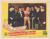 3b0493 GENTLEMEN PREFER BLONDES LC #2 1953 the judge & police discover Russell is dressed as Monroe!