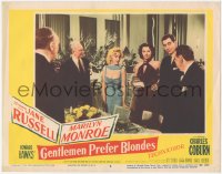 3b0491 GENTLEMEN PREFER BLONDES LC #6 1953 sexy Marilyn Monroe & Jane Russell in evening gowns!