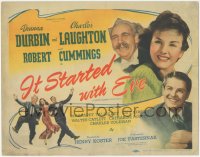 3b0410 IT STARTED WITH EVE TC 1941 Deanna Durbin, Charles Laughton & Robert Cummings, musical!