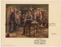 3b0519 JESSE JAMES photolobby 1939 Tyrone Power, Henry Fonda & outlaws in their hideout!