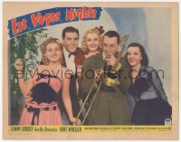 3b0528 LAS VEGAS NIGHTS LC 1941 portrait of Tommy Dorsey with trombone & top 4 cast members!