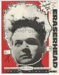 3b0236 ERASERHEAD promo cut-out mask R1980s directed by David Lynch, wacky Jack Nance face mask!