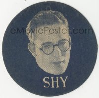 3b0754 GIRL SHY 3x3 window shade pull 1924 Harold Lloyd shown on 1 side, Jobyna Ralston on other!