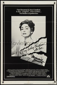 3b0328 MOMMIE DEAREST 1sh 1981 great portrait of Faye Dunaway as legendary actress Joan Crawford!