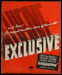 3b0085 EXCLUSIVE pressbook 1937 Frances Farmer, Fred MacMurray, Charlie Ruggles, ultra rare!