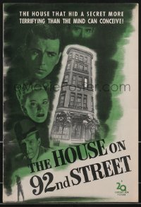 3b0097 HOUSE ON 92nd STREET pressbook 1945 William Eythe, Lloyd Nolan, Signe Hasso, film noir!