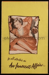 3b0103 INNOCENT AFFAIR pressbook 1949 Fred MacMurray, Madeleine Carroll, Buddy Rogers, very rare!