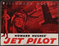 3b0105 JET PILOT pressbook 1957 John Wayne flies with the Screaming Eagles, Janet Leigh, Hughes