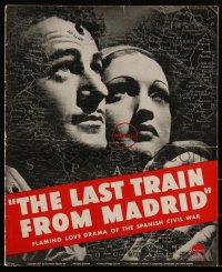 3b0108 LAST TRAIN FROM MADRID pressbook 1937 Dorothy Lamour, Gilbert Roland, Lew Ayres, very rare!