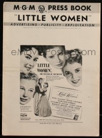 3b0112 LITTLE WOMEN pressbook 1949 June Allyson, Elizabeth Taylor, Peter Lawford, Janet Leigh, rare!