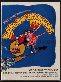 3b0197 BEDKNOBS & BROOMSTICKS premiere English souvenir program book 1971 Disney, Lansbury, rare!