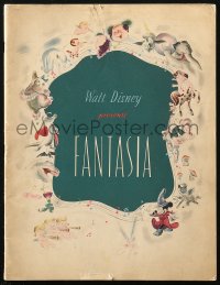 3b0203 FANTASIA roadshow souvenir program book 1940 Disney musical cartoon classic in Fantasound!