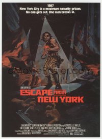 3b0224 ESCAPE FROM NEW YORK promo brochure 1981 John Carpenter, Kurt Russell, different & rare!