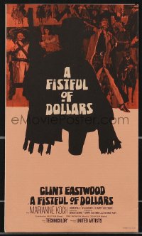 3b0225 FISTFUL OF DOLLARS promo brochure 1967 Sergio Leone, Clint Eastwood, the man w/no name, rare!