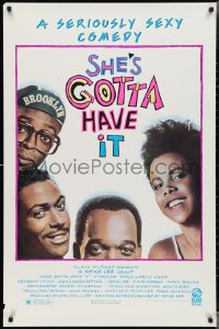 3b1738 SHE'S GOTTA HAVE IT 1sh 1986 A Spike Lee Joint, Tracy Camila Johns, seriously sexy comedy