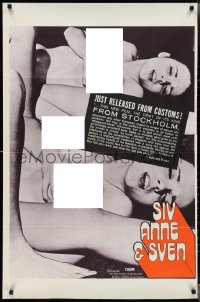 3b0358 SIV, ANNE & SVEN 1sh 1972 Joe Sarno, Swedish sex just released from customs!