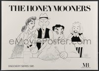 3b1283 HONEYMOONERS 20x28 special poster 1985 cool Al Hirschfeld artwork created for the TV series!