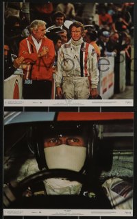 3b1099 LE MANS 4 8x10 mini LCs 1971 race car driver Steve McQueen & cars on track!