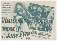 3b0717 JANE EYRE herald 1944 art of Orson Welles as Edward Rochester & Joan Fontaine as Jane, rare!