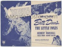 3b0720 LITTLE FOXES herald 1941 Bette Davis, Herbert Marshall, William Wyler directed, ultra rare!