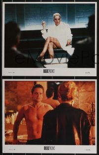 3b0633 BASIC INSTINCT 8 LCs 1992 w/classic image of sexy Sharon Stone interrogated with legs crossed!