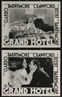 3b0655 GRAND HOTEL 7 LCs R1950s Garbo, John & Lionel Barrymore, Crawford, Beery, different!