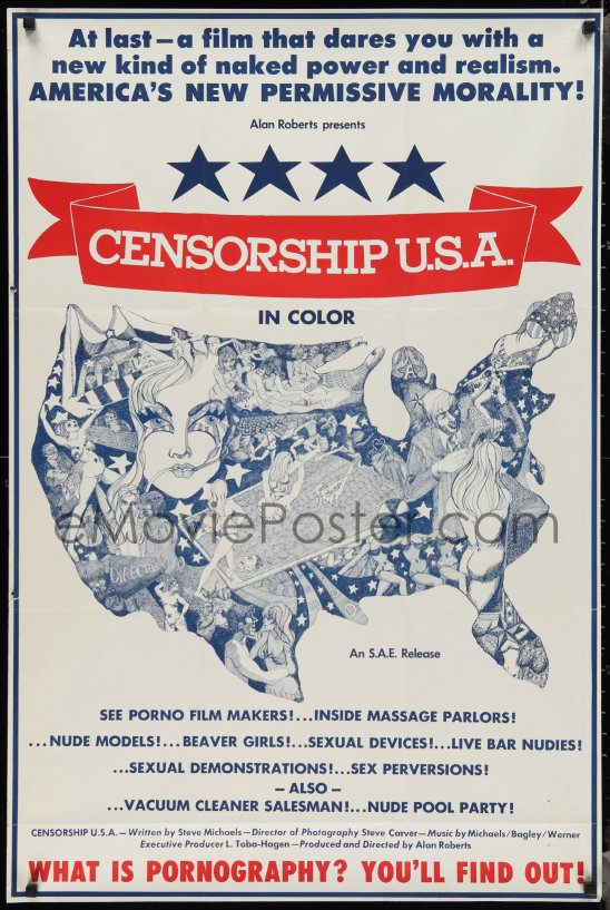 EMoviePoster.com Image For: 3b0273 CENSORSHIP U.S.A. 1sh 1971 ...