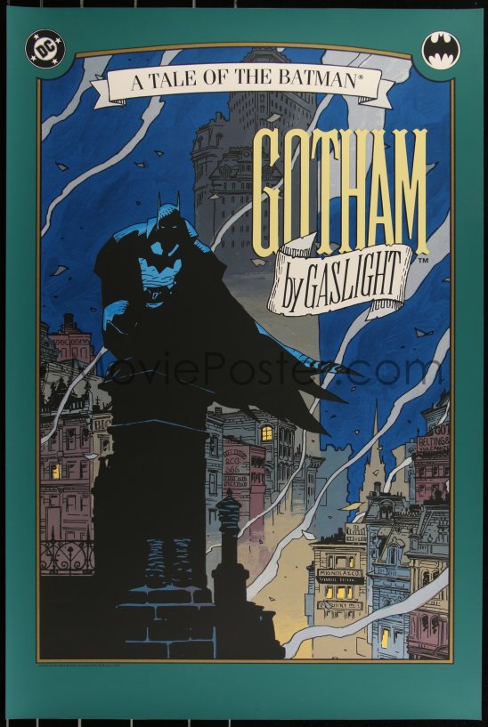 : 3c0147 BATMAN #1/225 24x36 art print 2019 Mondo, art by  Mike Mignola, Gotham by Gaslight!