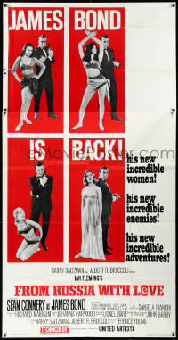 3d0392 FROM RUSSIA WITH LOVE style B 3sh 1964 Sean Connery is back as Ian Fleming's James Bond 007!