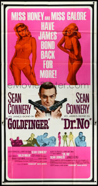 3d0393 GOLDFINGER/DR. NO 3sh 1966 Sean Connery as James Bond + sexy Miss Honey & Pussy Galore!