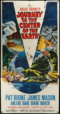 3d0394 JOURNEY TO THE CENTER OF THE EARTH 3sh 1959 Jules Verne's fabulous world below the world!