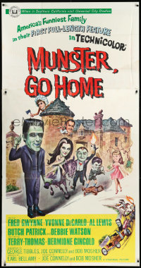 3d0396 MUNSTER GO HOME 3sh 1966 Fred Gwynne, Yvonne De Carlo, Al Lewis, Butch Patrick, Watson