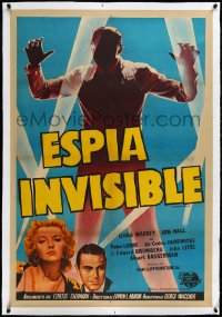 3d0258 INVISIBLE AGENT linen Argentinean 1942 FX image of invisible man with WWII airplanes, rare!