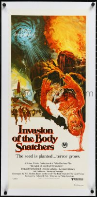 3d0290 INVASION OF THE BODY SNATCHERS linen Aust daybill 1978 Kaufman classic remake of sci-fi!