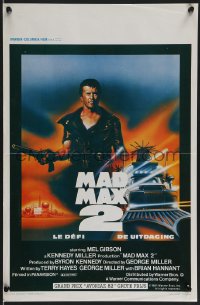 3d1683 MAD MAX 2: THE ROAD WARRIOR Belgian 1982 Mel Gibson returns as Mad Max, cool different art!