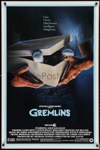 3d1351 GREMLINS 1sh 1984 cute, clever, mischievous, dangerous, Joe Dante Christmas horror comedy!