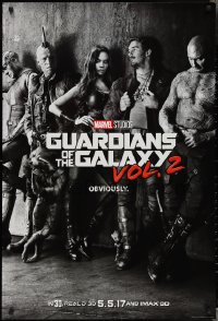 3d1352 GUARDIANS OF THE GALAXY VOL. 2 teaser DS 1sh 2017 Chris Pratt, Saldana, Rooker, cast image!