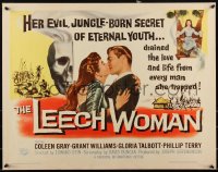 3d1800 LEECH WOMAN 1/2sh 1960 deadly female vampire drained love & life from every man she trapped!