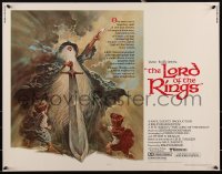 3d1802 LORD OF THE RINGS 1/2sh 1978 Ralph Bakshi cartoon, classic J.R.R. Tolkien novel, Jung art!