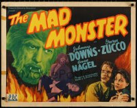 3d1803 MAD MONSTER 1/2sh 1942 mad doctor George Zucco turns men into hideous beasts, ultra rare!