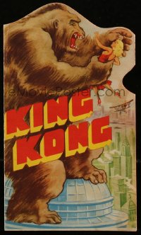 3d1191 KING KONG die-cut herald 1933 many wonderful special effects scenes with great monster art!