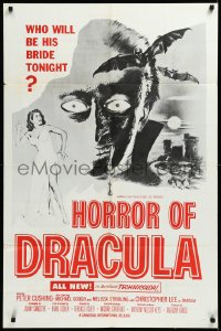 3d0564 HORROR OF DRACULA military 1sh 1958 Hammer vampire, Joseph Smith art of monster & sexy girl