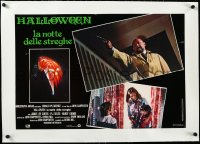 3d0317 HALLOWEEN linen Italian 18x27 pbusta 1979 Donald Pleasence pointing gun, John Carpenter!