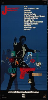 3d1616 JAMES BOND 007 HEADQUARTERS 16x34 video poster 1984 cool image of Roger Moore as Bond!