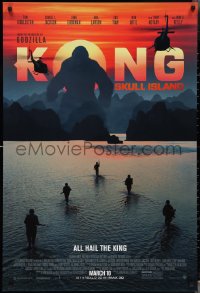 3d1383 KONG: SKULL ISLAND advance DS 1sh 2017 Samuel Jackson, Hiddleston, the huge ape and soldiers!