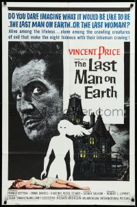 3d0586 LAST MAN ON EARTH 1sh 1964 AIP, Vincent Price among the lifeless, cool Reynold Brown art!