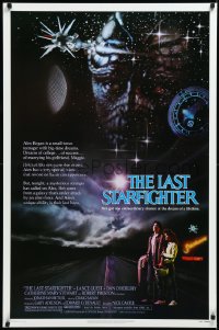 3d1389 LAST STARFIGHTER 1sh 1984 Catherine Mary Stewart & Lance Guest as video game pilot!