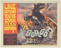 3d0933 GORGO TC 1961 great artwork of giant monster terrorizing London by Joseph Smith!