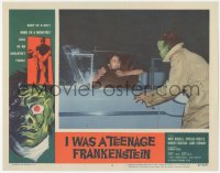 3d0778 I WAS A TEENAGE FRANKENSTEIN LC #3 1957 close up of monster attacking couple necking in car!